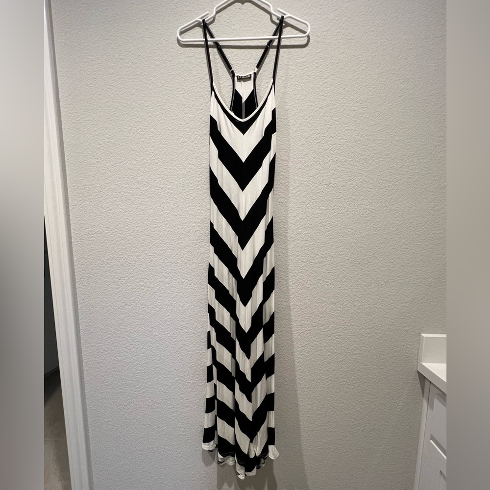 Black and white maxi dress
